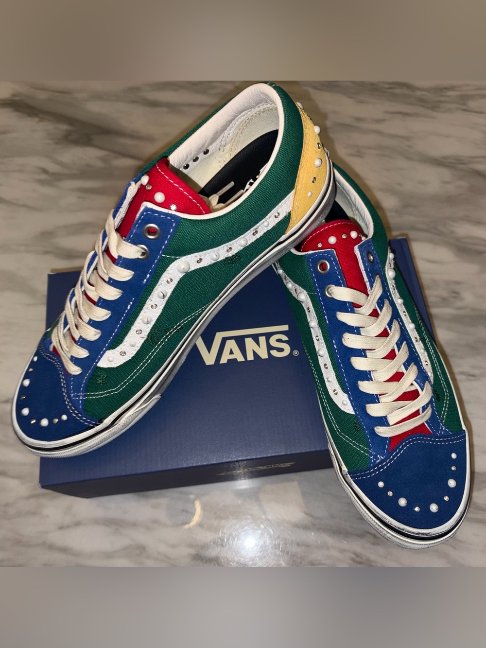 NIB Vans Premium LX Old Skool 36 Pearlized Yacht Club Multi Shoes 11.5/13